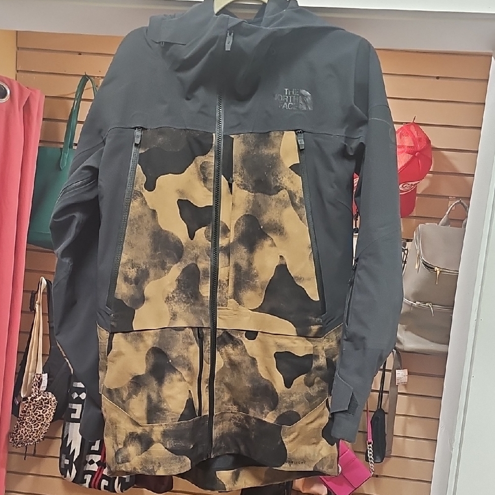 The North Face Black and Brown Camo Jacket